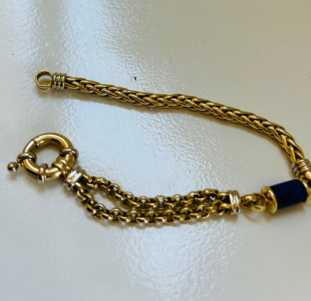 Brățară - 18 ct. Aur galben Lapid Iazuli - Lapid Iazuli #3.1