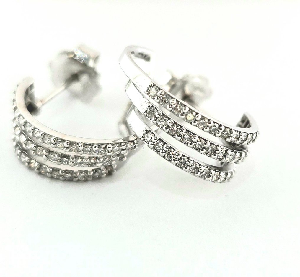Boucles d'oreilles - 18 carats Or blanc -  1.68ct. tw. Diamant  (Naturelle) - Diamant #3.2