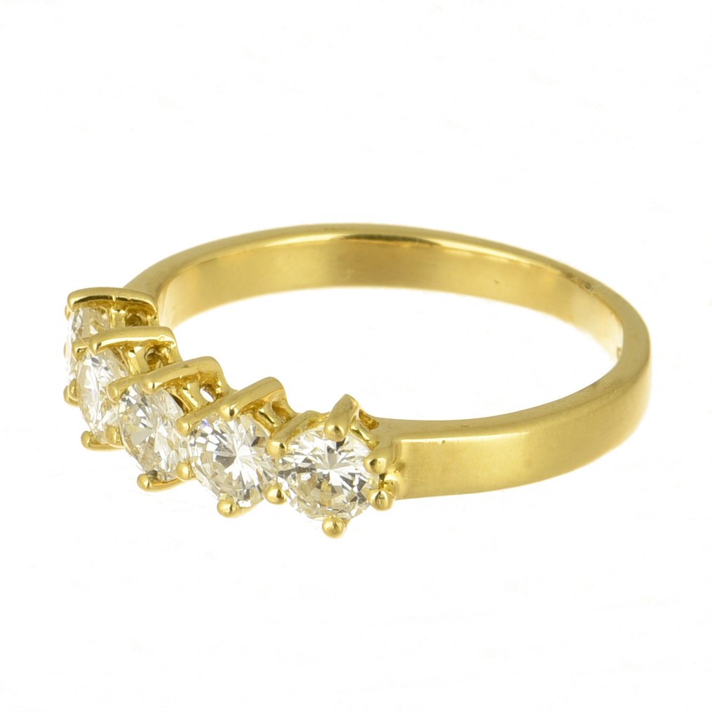 Inel de logodnă - 18 ct. Aur galben -  0.65ct. tw. Diamant #2.1