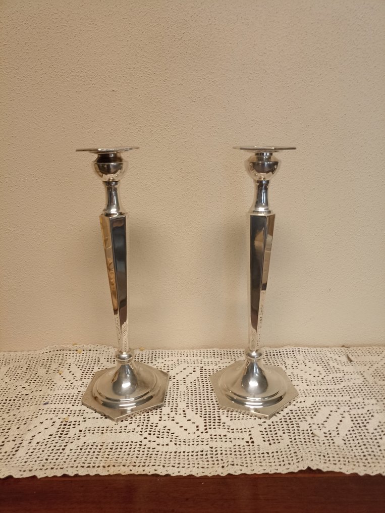 Coppia candelabri Argentieri fiorentini  - Candelabro (2) - .925 argento #1.1