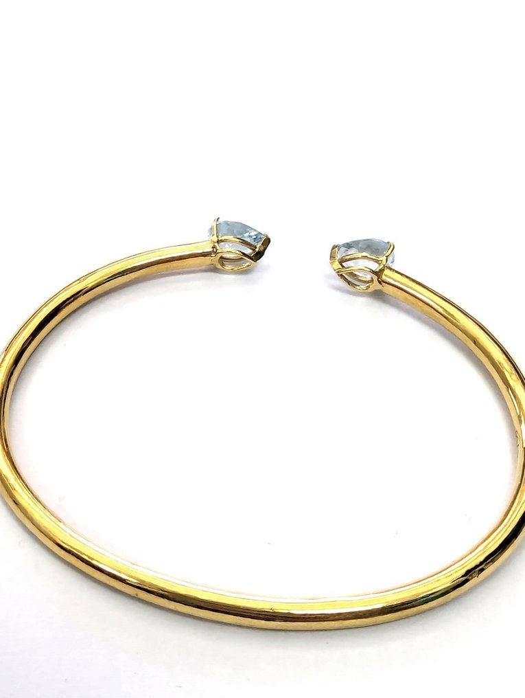 Bracelet - 18 kt. Yellow gold Aquamarine #1.2