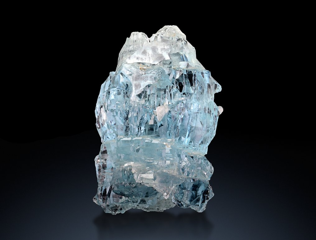 Geätzter Aquamarin Kristall - Höhe: 5.5 cm - Breite: 4.5 cm- 71 g - (1) #1.1