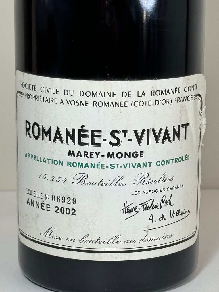 2002 Domaine de la Romanee-Conti - Romanée-Saint-Vivant Grand Cru - 1 Bottle (0.75L) #1.2