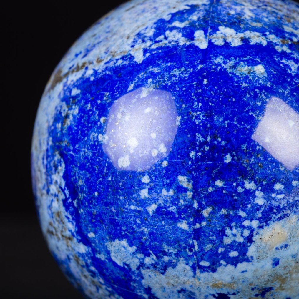 Exkluzív gömb Csodálatos lapis lazuli gömb - kék lazurit - fehér kalcit - első - Magasság: 87 mm - Szélesség: 87 mm- 989 g #2.1