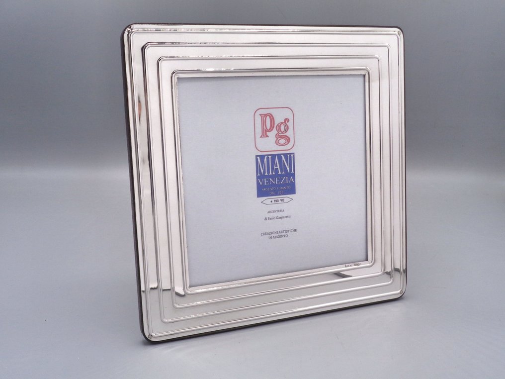 PG-Miani Argenteria - Portaritratti- Righe 13x13 - .925 argento #1.0