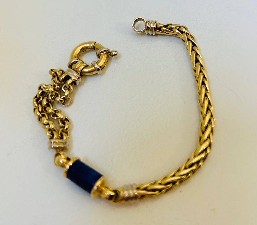 Brățară - 18 ct. Aur galben Lapid Iazuli - Lapid Iazuli #1.1