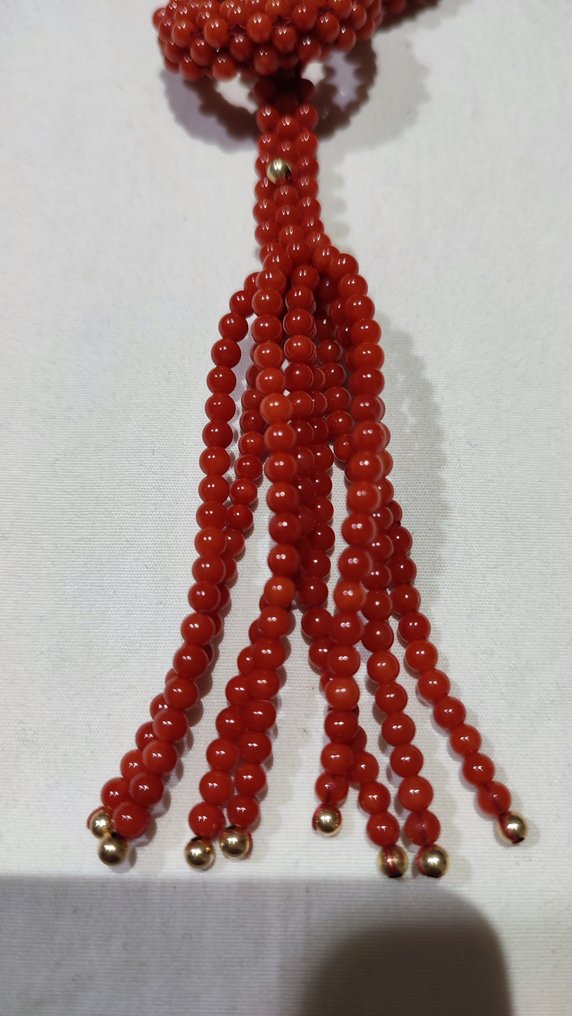 Necklace - 18 kt. Yellow gold Blood Coral #2.1