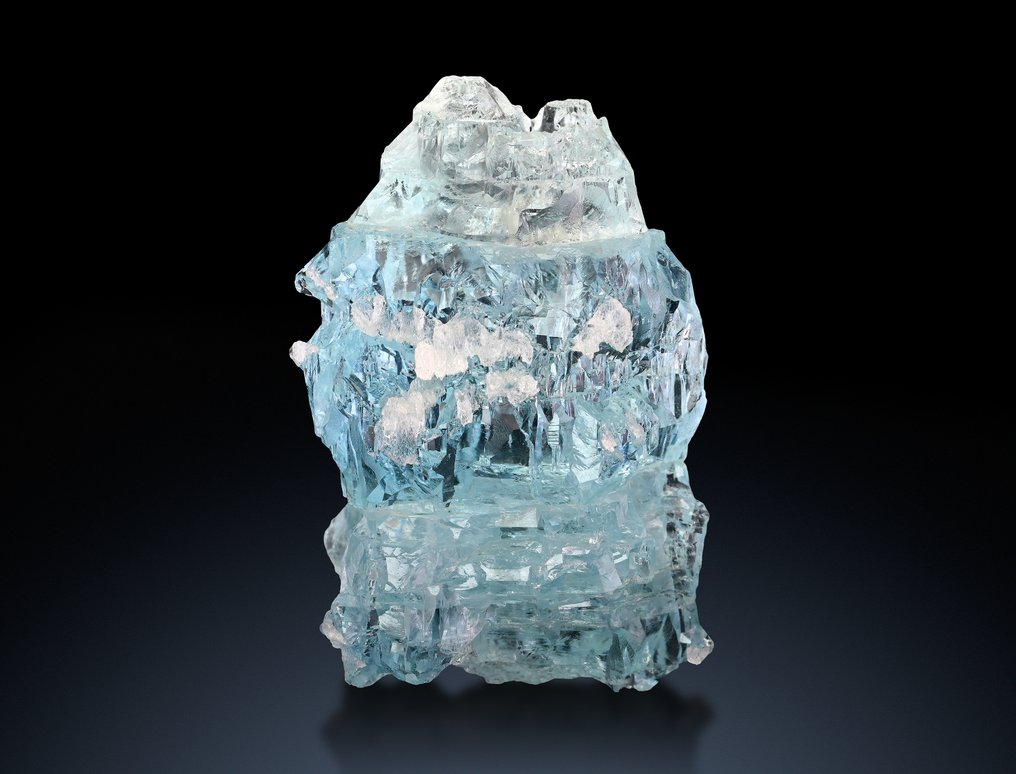 Geätzter Aquamarin Kristall - Höhe: 5.5 cm - Breite: 4.5 cm- 71 g - (1) #2.2