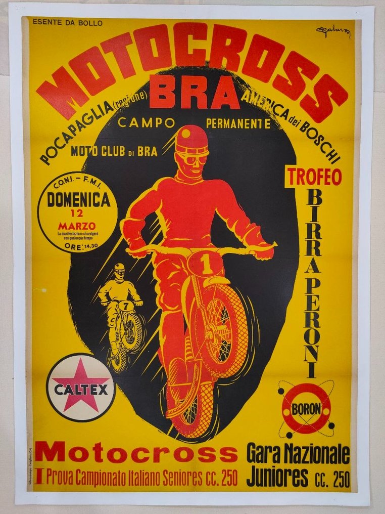 Ettore Galaverna - Campionato Italiano Motocross, trofeo Birra Peroni - 1950er Jahre #1.1