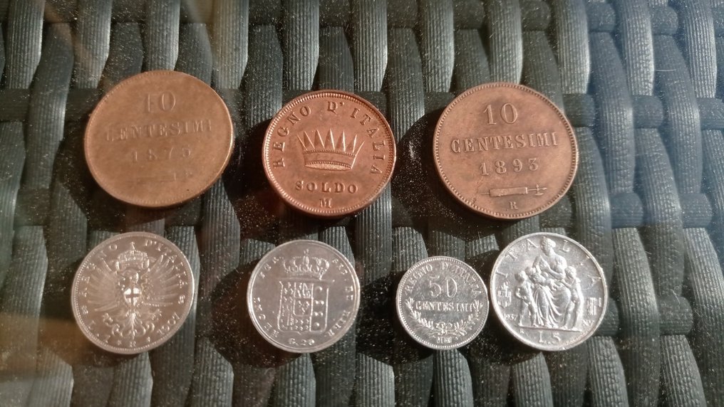 Italie, Saint-Marin. Lotto 7 monete 1813/1937 #1.1