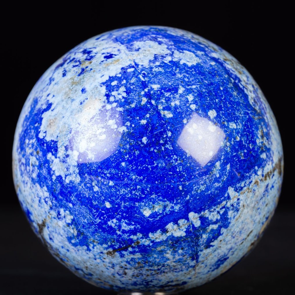Exkluzív gömb Csodálatos lapis lazuli gömb - kék lazurit - fehér kalcit - első - Magasság: 87 mm - Szélesség: 87 mm- 989 g #1.2