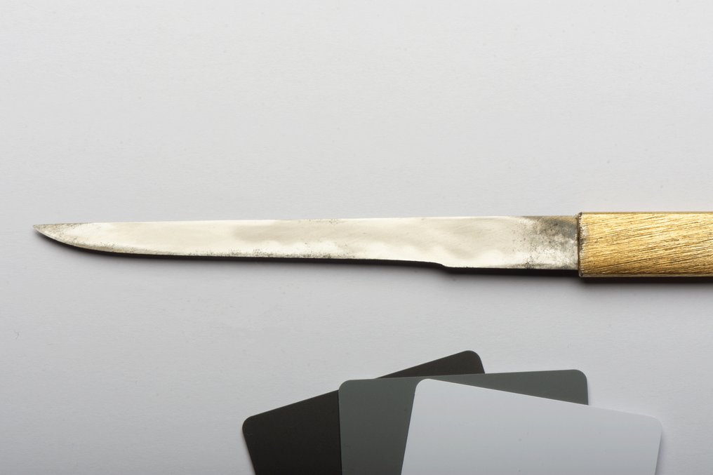 Kozuka con cuchillo firmado - shakudo - Japón - Periodo Edo temprano #3.2