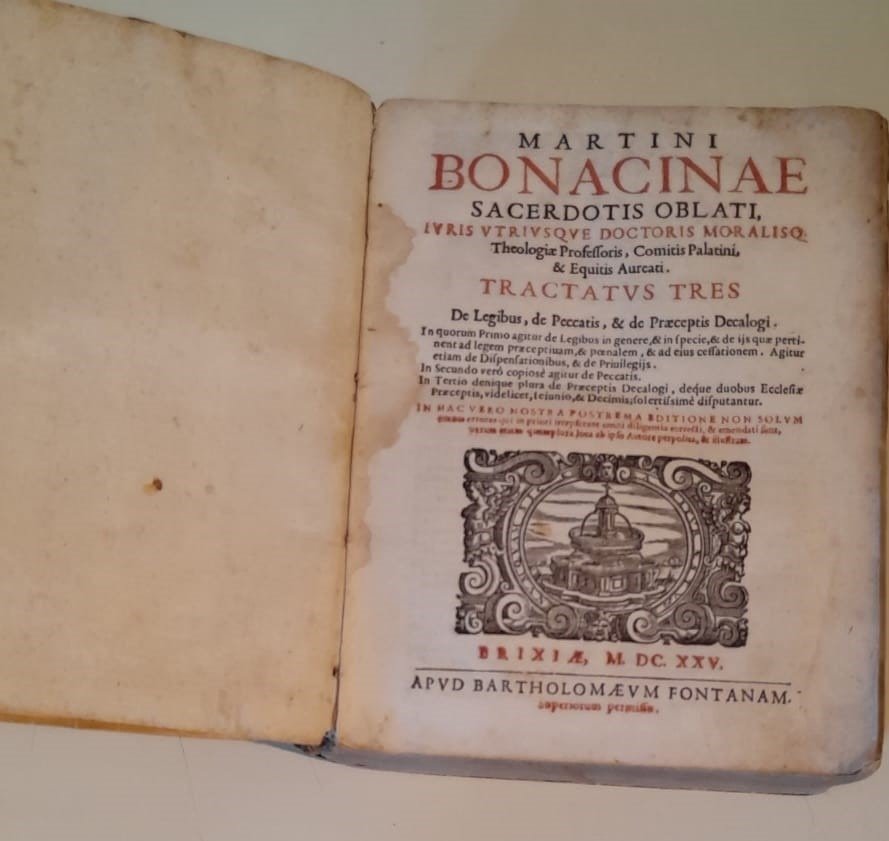 Martino Bonacina (1585-1631) - Tractatus tres de legibus, de peccatis, et de praeceptis decalogi - 1625 #1.2
