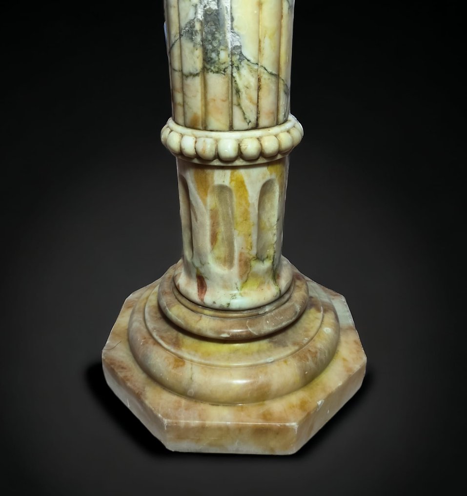  Column - late 19th century - Siena Yellow Marble  #1.3