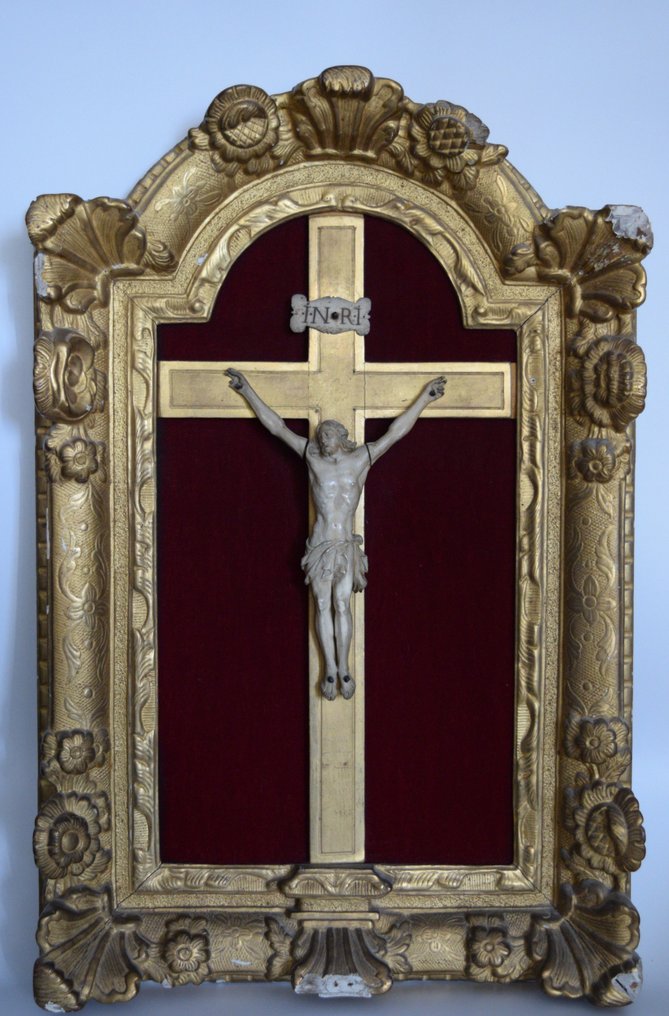 路易十四 耶穌受難十字架像 - 木, 象牙 - 1650-1700 - 路易十四象牙十字架  #1.1