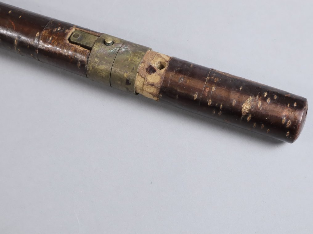 Accesorio de espada - Vaina de daga Tanto antigua con corteza de Sakura y accesorios de latón - Japón #2.2