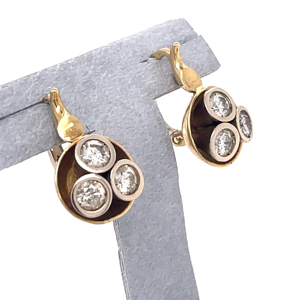 兩件珠寶套裝 - 18 克拉 黃金 鉆石  (天然) #1.2