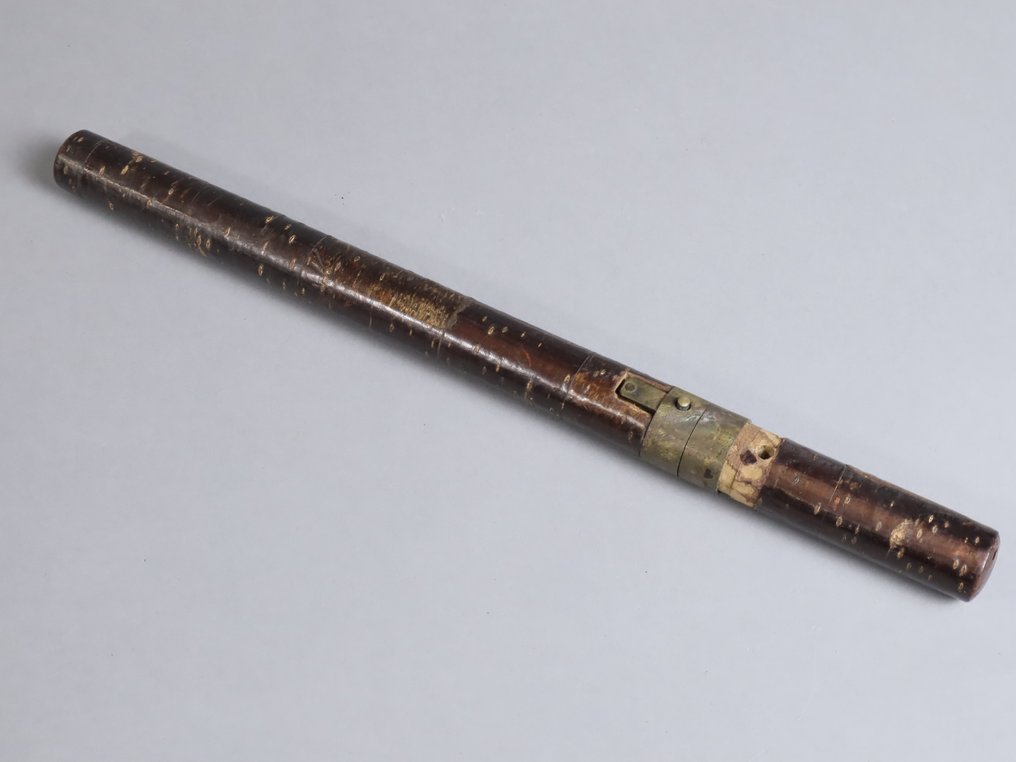 Suport sabie - Teacă antică cu pumnal Tanto cu scoarță de Sakura și accesorii din alamă - Japonia #2.1