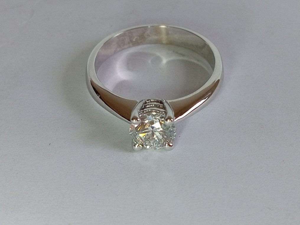 Δαχτυλίδι αρραβώνων - 18 καράτια Λευκός χρυσός -  1.00ct. tw. Διαμάντι  (Φυσικό) #3.1