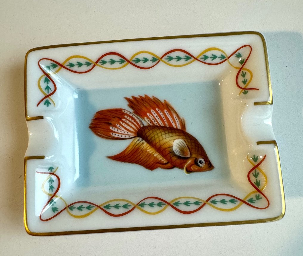 Hermes ashtray -Tropical Red Fish - Tuhkakuppi - Posliini #1.1