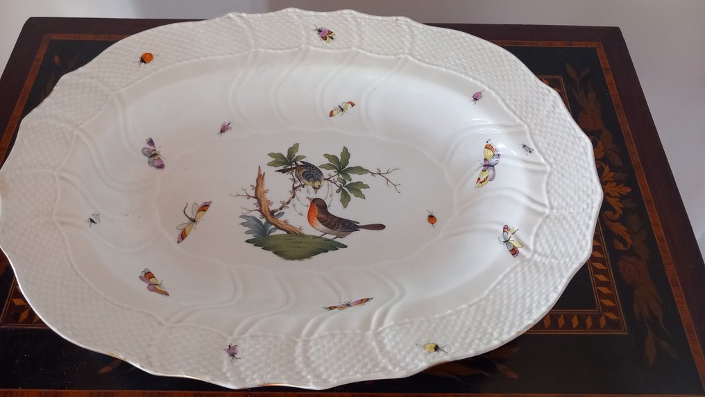 Herend - Tálalóedény - Rothschild Bird - Porcelán - Nagy tálca #1.1
