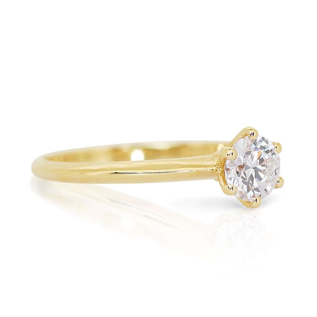 Anello - 18 carati Oro giallo -  0.53ct. tw. Diamante  (Naturale) - Diamante a taglio ideale #1.2