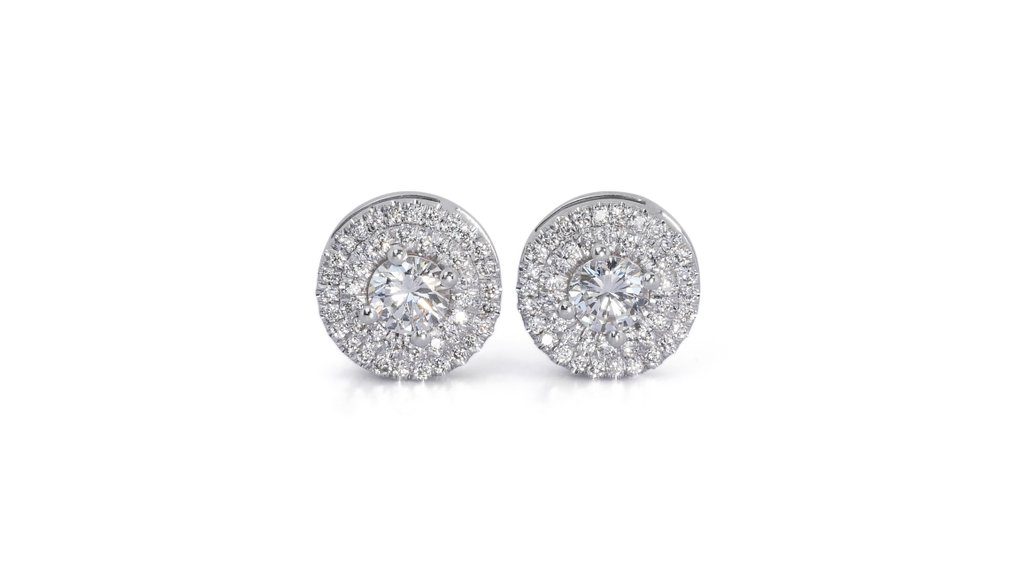 Boucles d'oreilles - 18 carats Or blanc -  1.20ct. tw. Diamant  (Naturelle) - Diamant - Couleur supérieure #1.1