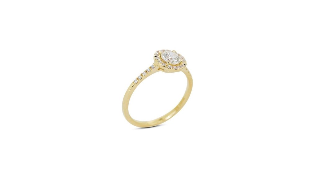 Ring - 18 karaat Geel goud -  1.36ct. tw. Diamant  (Natuurlijk) - Diamant - ideale snit. Onberispelijk #2.2