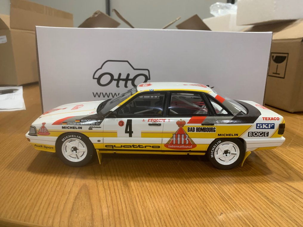 Otto Mobile 1:18 - Modellbil - AUDI 200 QUATTRO - Rally Monte Carlo 1987 - Walter Rohrl / Christian Gesitdorfer #2.1