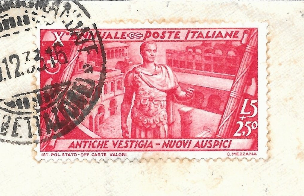 Italian kuningaskunta 1932 - Kymmenen vuoden maaliskuu Roomassa - Sassone 340 #2.1