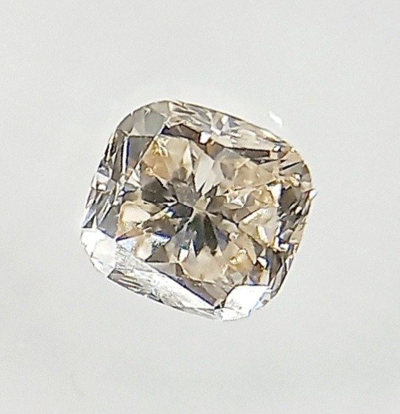 沒有保留價 - 1 pcs 鑽石  (天然)  - 0.45 ct - 枕形 - M(微黃色、但仍擁有光芒和耀彩，) - VS2 - Antwerp Laboratory for Gemstone Testing (ALGT) - 淡棕色 #2.1