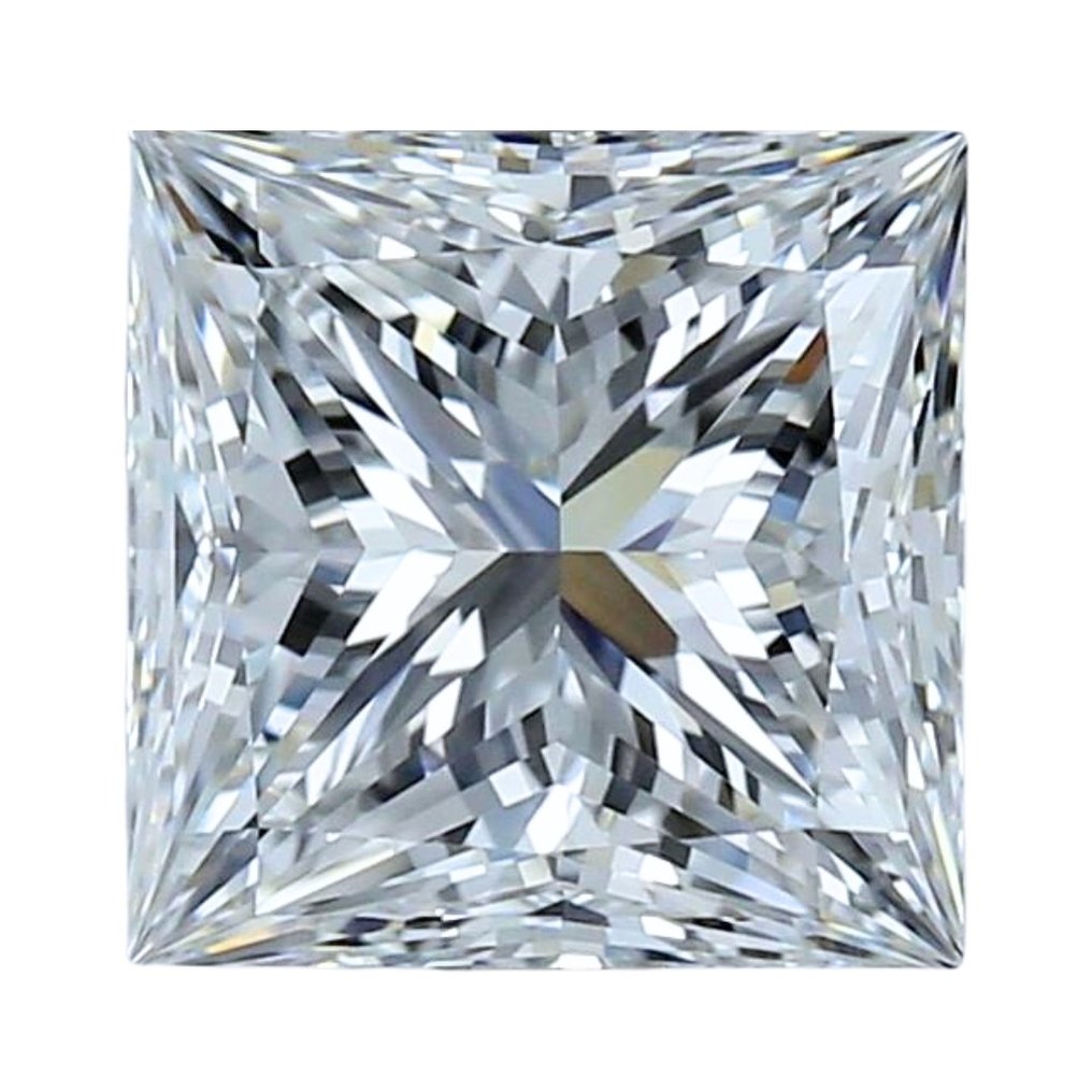 1 pcs Diamant  (Natur)  - 3.08 ct - Kvadrat - F - FL - Gemological Institute of America (GIA) - Ideel skåret diamant #1.1