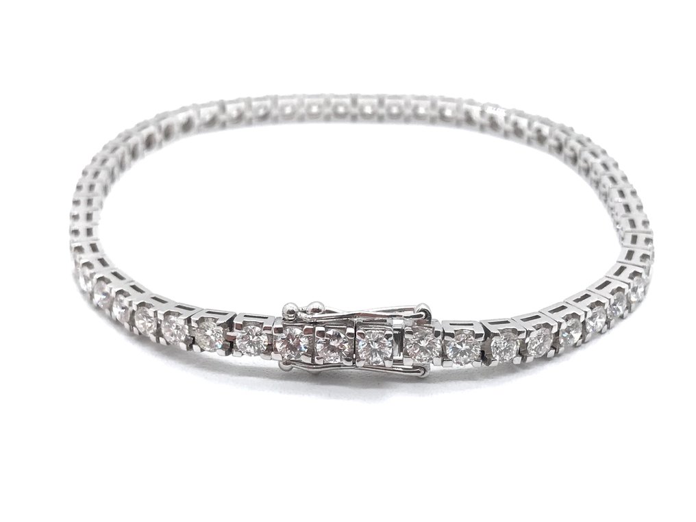 Bracelet - 18 carats Or blanc -  4.30ct. tw. Diamant  (Naturelle) #2.2