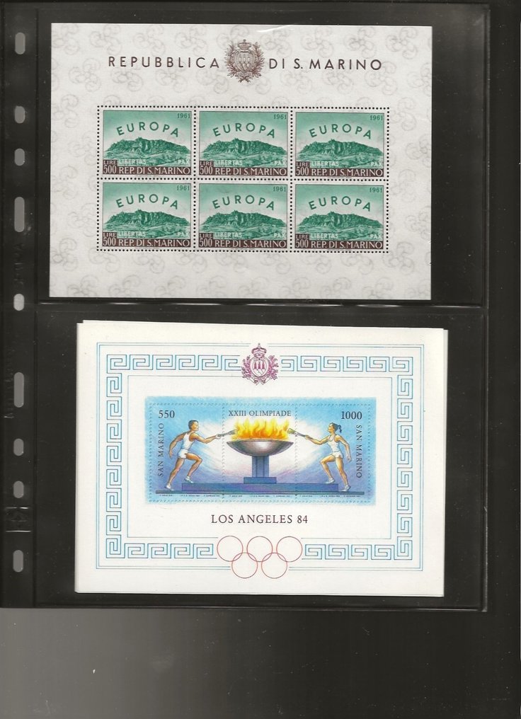 San Marino 1961/2015 - Ponad 120 B/F, arkusze miniaturowe, książeczki z epoki z powtórzeniami. - Sassone #1.1