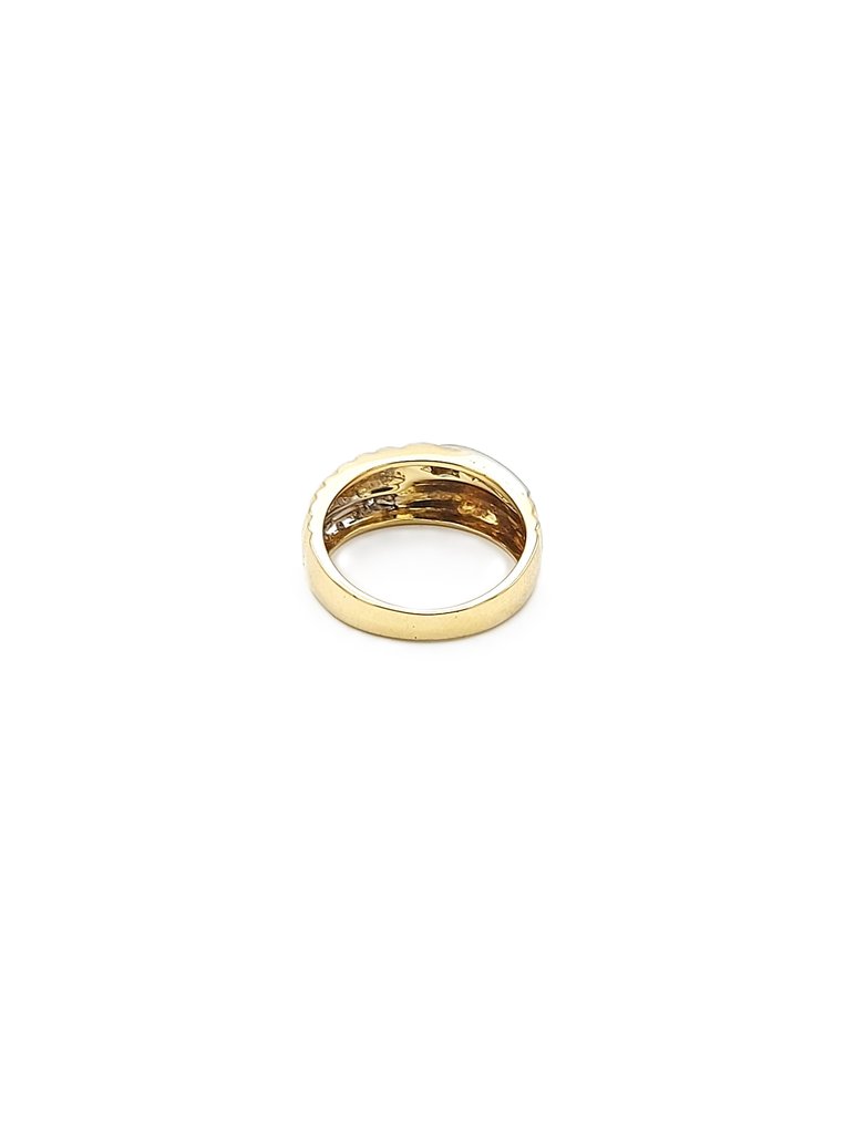 Δαχτυλίδι - 18 καράτια Κίτρινο χρυσό, Λευκός χρυσός -  0.05ct. tw. Διαμάντι #2.2