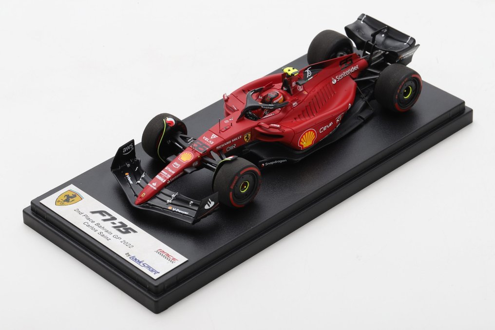 Look Smart 1:43 - Machetă mașină sport - Ferrari F1-75 #55 Carlos Sainz - 2nd Bahrain GP 2022 - Ediție limitată LSF1042 #2.1