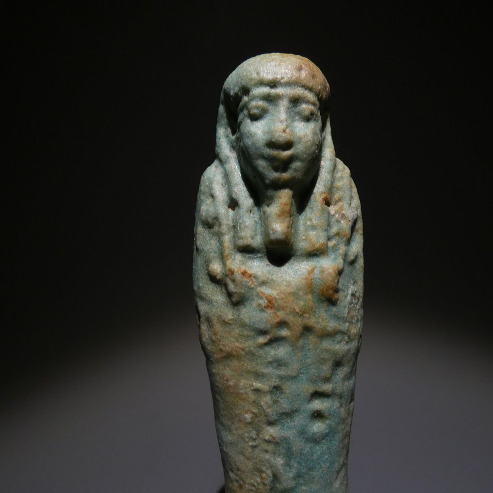 古埃及 沙卜蒂。 11.5 厘米高。晚期，公元前 664 - 332 年 玩具人偶 - 11.5 cm #1.2