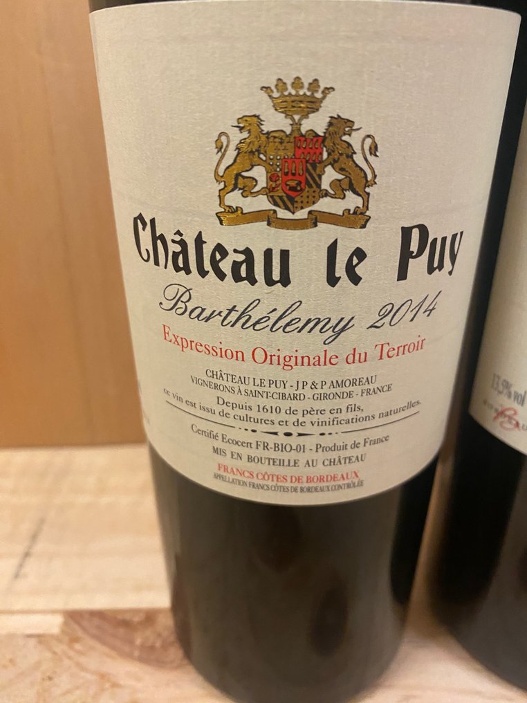 2014 Chateau le Puy, Barthélemy - Bordeaux - 2 Flasker (0,75 L) #1.2