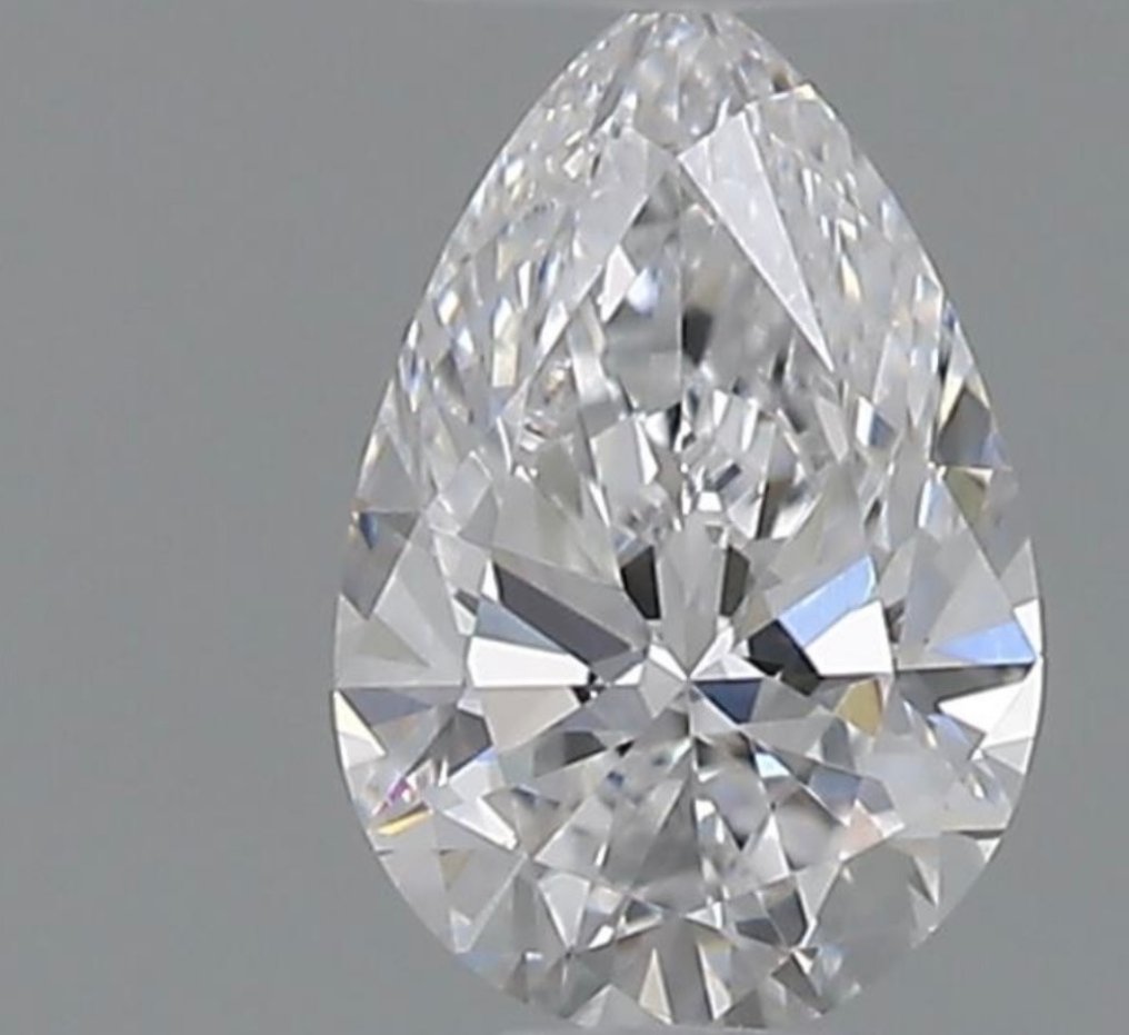 1 pcs Diamant  (Natural)  - 0.30 ct - Pară - D (fără culoare) - VVS2 - GIA (Institutul gemologic din SUA) #1.1