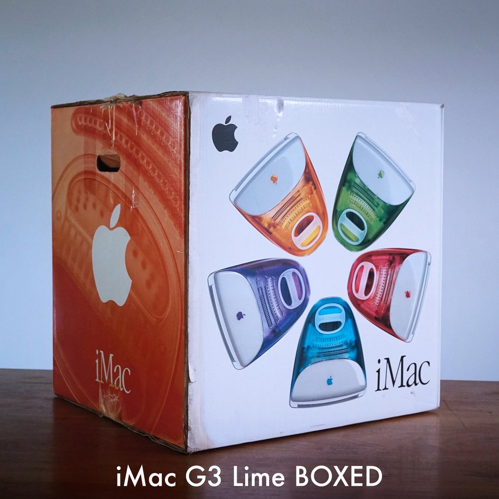 Apple iMac G3 RARE LIME "Design Bundle" – including matching "Hockey-Puck Mouse & Keyboard" - Macintosh - În cutia originală #1.1