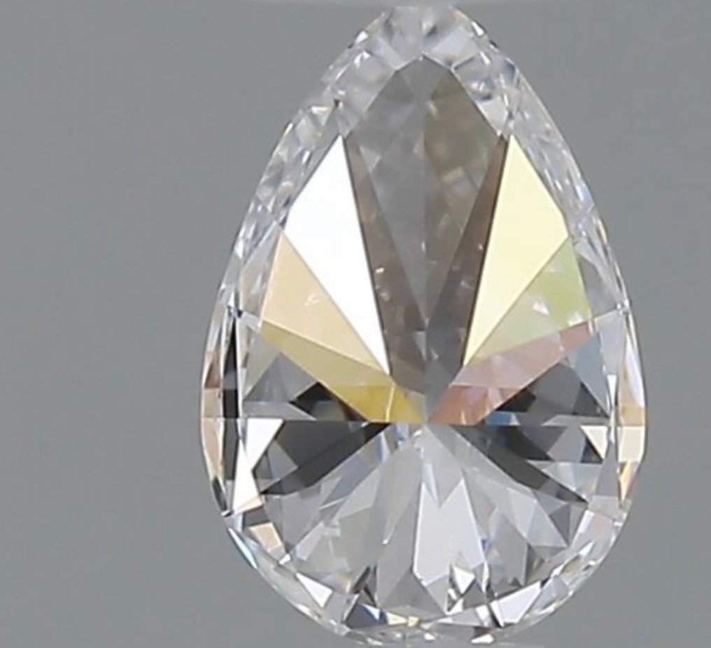 1 pcs Diamant  (Natural)  - 0.30 ct - Pară - D (fără culoare) - VVS2 - GIA (Institutul gemologic din SUA) #2.1