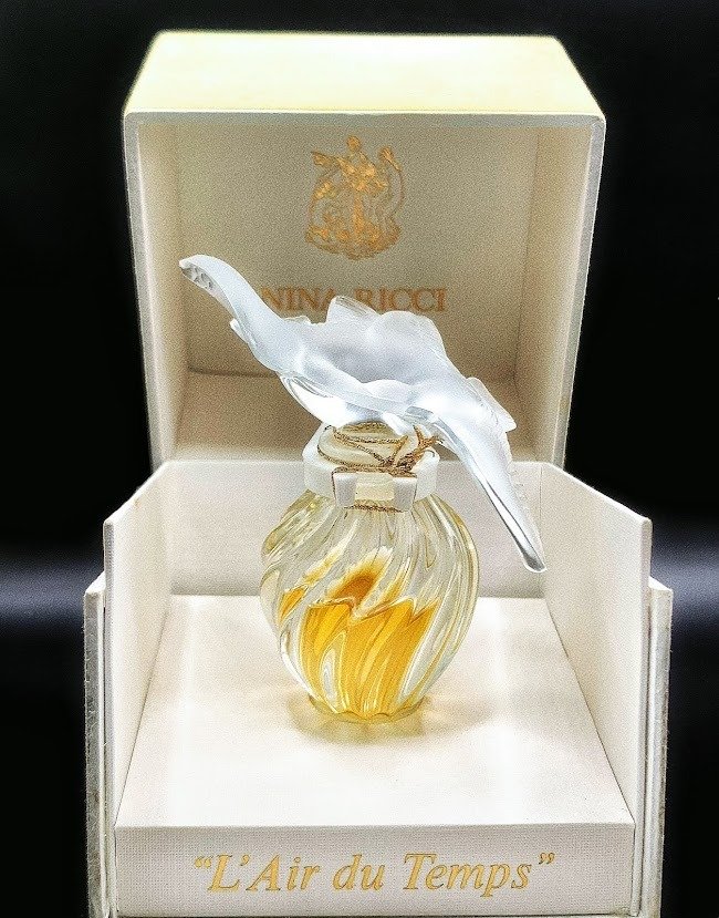 Sticluță Parfum - Vintage Rare Factice/Dummy Nina Ricc Sticla de parfum de cristal cu doi porumbei - Cristal, Hârtie #1.1