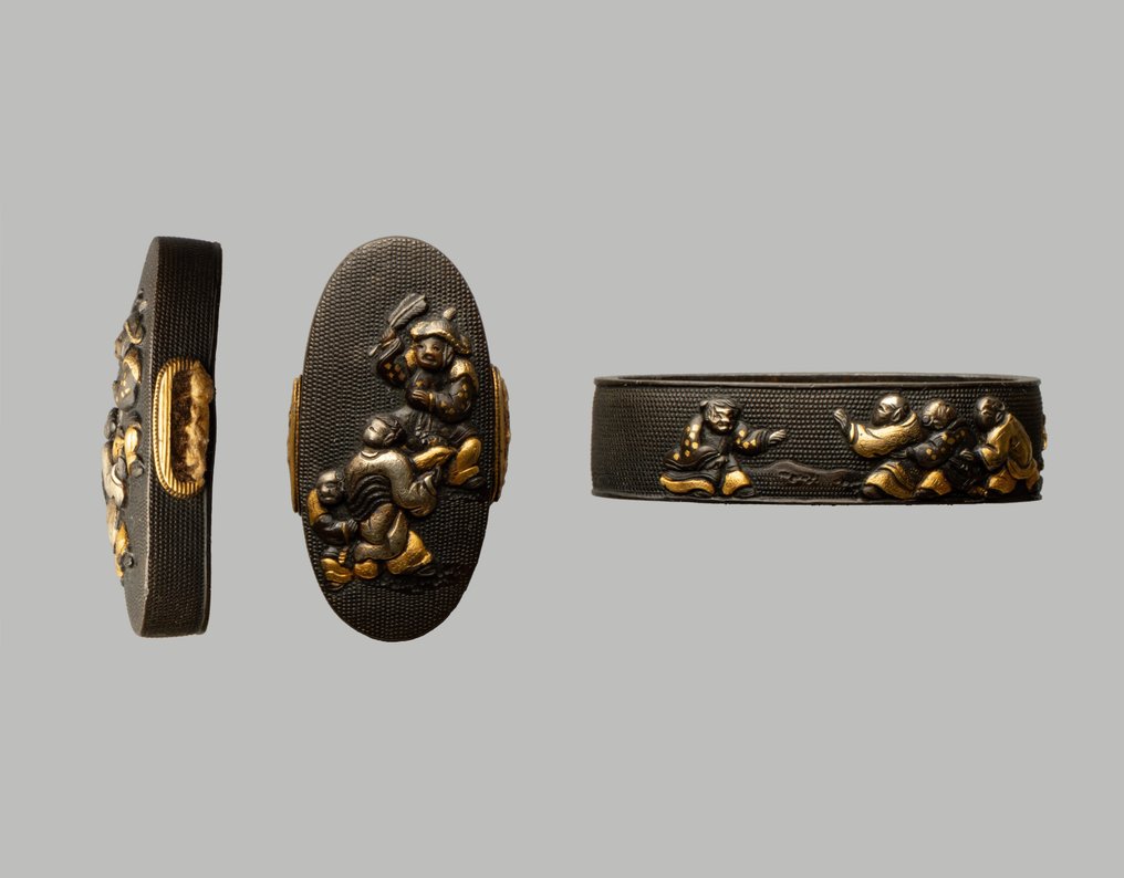 Sværd montering - shakudo - Japan - Edo-perioden (1600-1868) #1.1