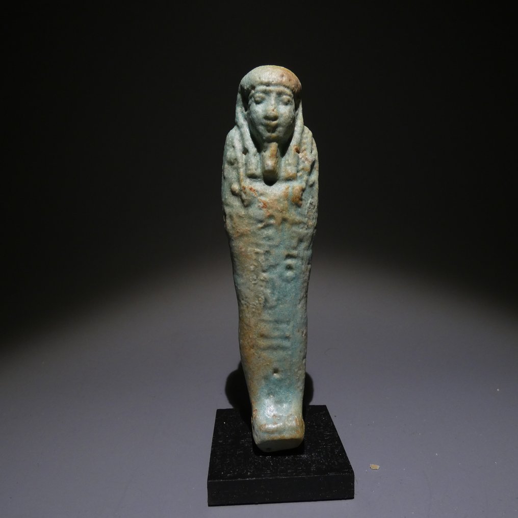 古埃及 沙卜蒂。 11.5 厘米高。晚期，公元前 664 - 332 年 玩具人偶 - 11.5 cm #1.1