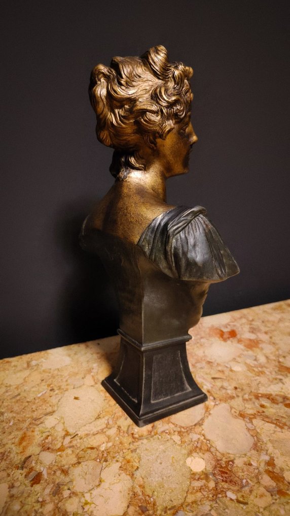 Barth - Skulptur, busto di nobildonna - 38 cm - Gemeißelte Bronze #2.2
