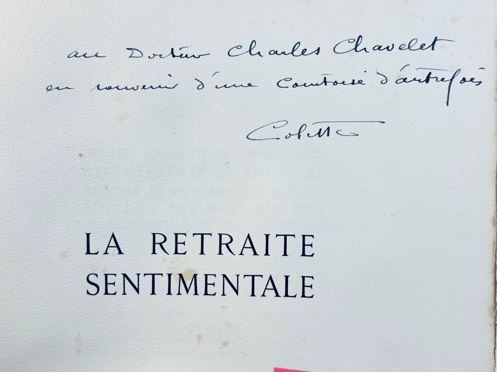 Signé; Colette / Georges Gobô - La Retraite sentimentale - 1932 #1.2