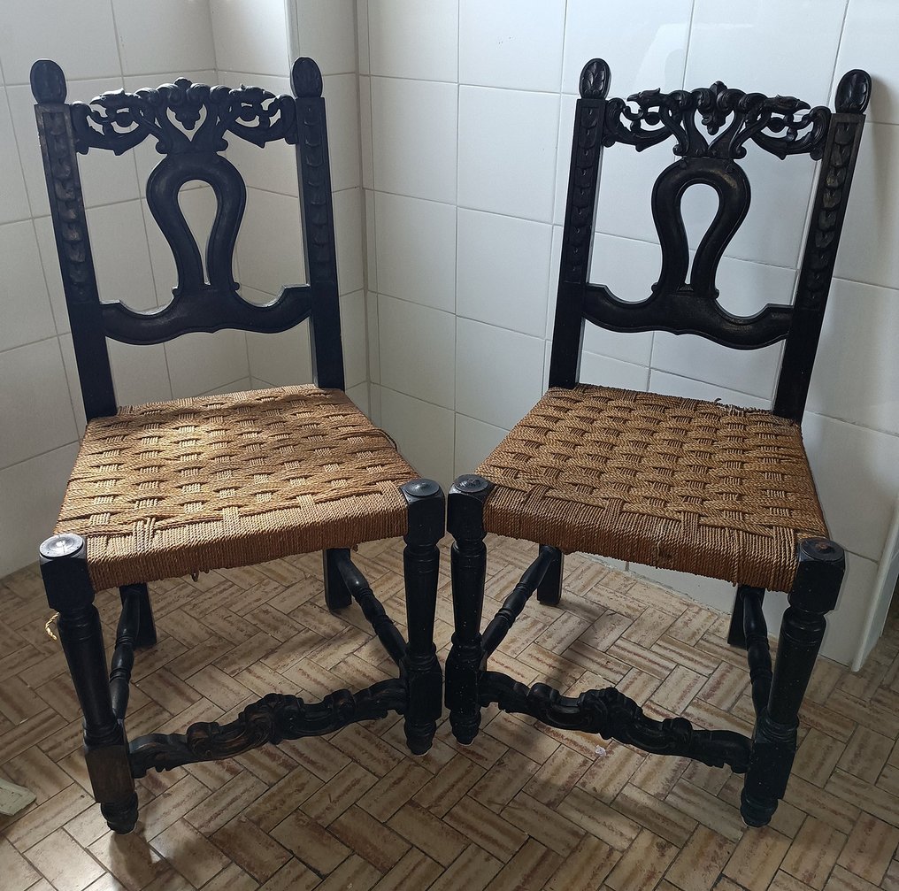 Cadeira (2) - Madeira - Par de cadeiras #1.1