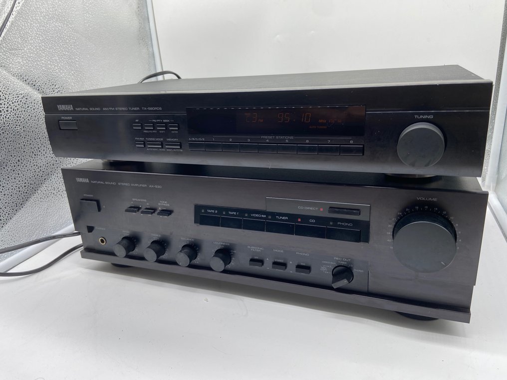 Yamaha - AX-530 Solid state integrated amplifier, TX-580 RDS Tuner - HiFi-Anlage #2.1