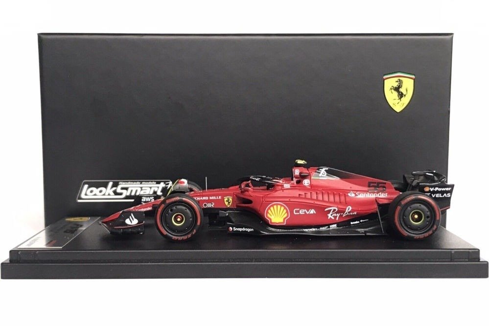 Look Smart 1:43 - Coche deportivo a escala - Ferrari F1-75 #55 Carlos Sainz - 2nd Bahrain GP 2022 - LSF1042 Edición limitada #1.1
