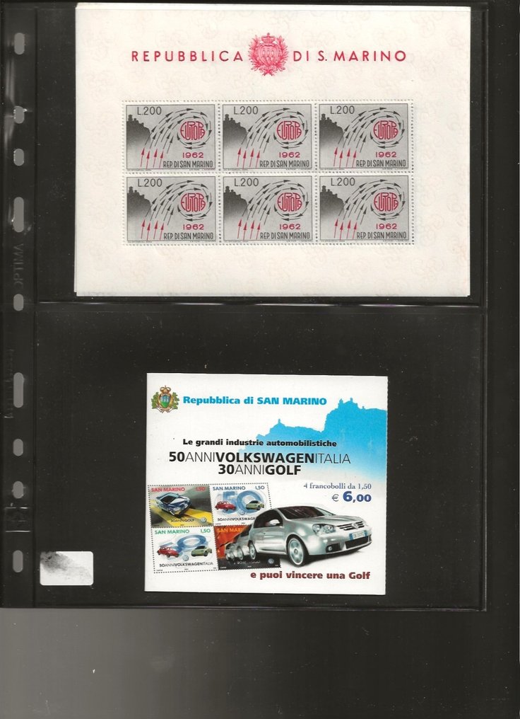 San Marino 1961/2015 - Ponad 120 B/F, arkusze miniaturowe, książeczki z epoki z powtórzeniami. - Sassone #2.1